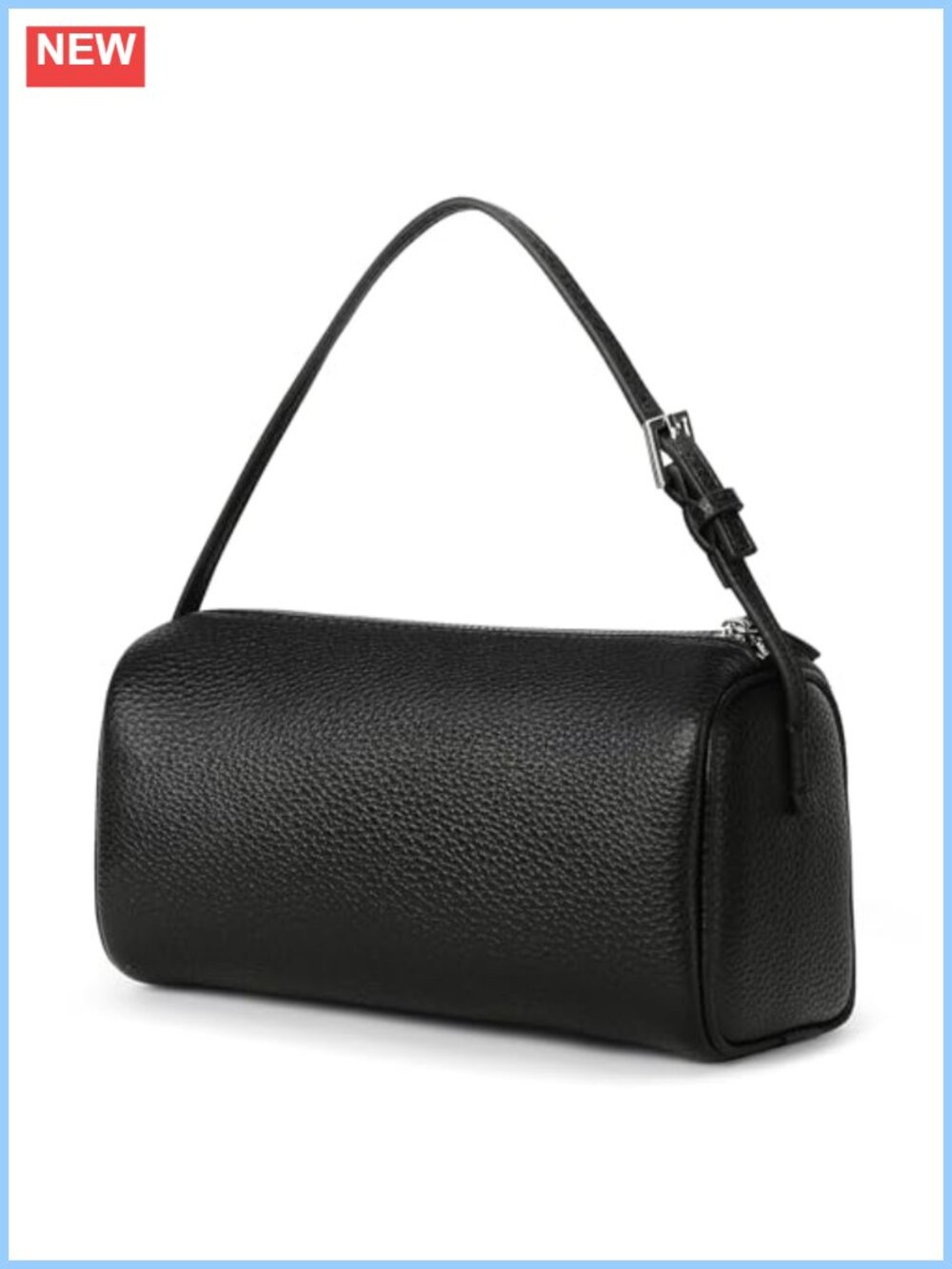 Vegan Leather Mini Barrel Purse Adjustable Strap Crossbody Bag
